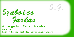 szabolcs farkas business card